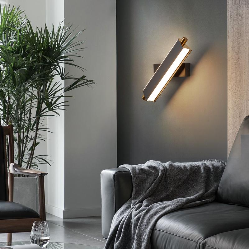 Moderní minimalistická LED nástěnná svítidla 350 stupňů nastavitelná otočná světla do podkroví ložnice nového domova interiérová dekorace osvětlení nástěnná svítidla