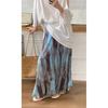 Boho Tiedye Midi Skirt For Women With High Waist And Flowy Design For Spring Vacation Style