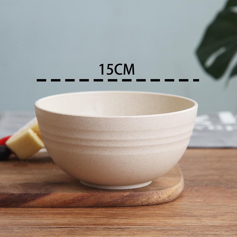 

3pcs 15cm Wheat Straw Bowls Lightweight And Degradable Eco-Friendly Cereal Bowls for Healthy Rice Soup Fruit Dessert 15cm 3pcs бежевый