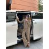 Casual Sports Suit Female Niche Style Hoodie Coat Tops Autumn Trousers Loose Pants Mop Pants Two-piece Set
