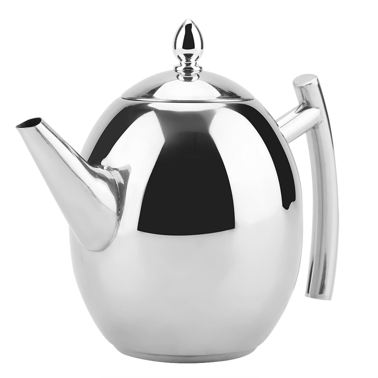 

1.5L Teapot Stainless Steel Tea Brewing Kettle Large Capacity Tea Coffee Water Kettle Container with Removable Mesh Filter