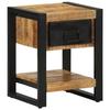 VidaXL Bedside Table 35x34x45 Cm Solid Raw Mango Wood, Bedside Cabinet, Bed Cabinet, Side Table for 4013567