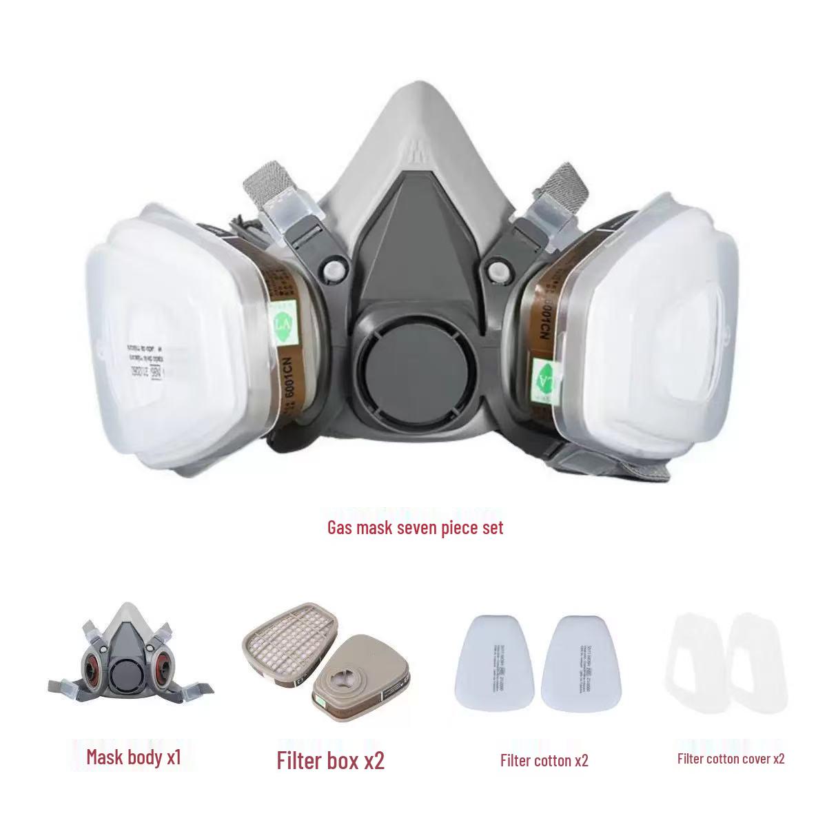 6200 Model Mask for Spray Painting, Pesticide, Decoration, Grinding, Chemical, Firefighting, and Dust Protection