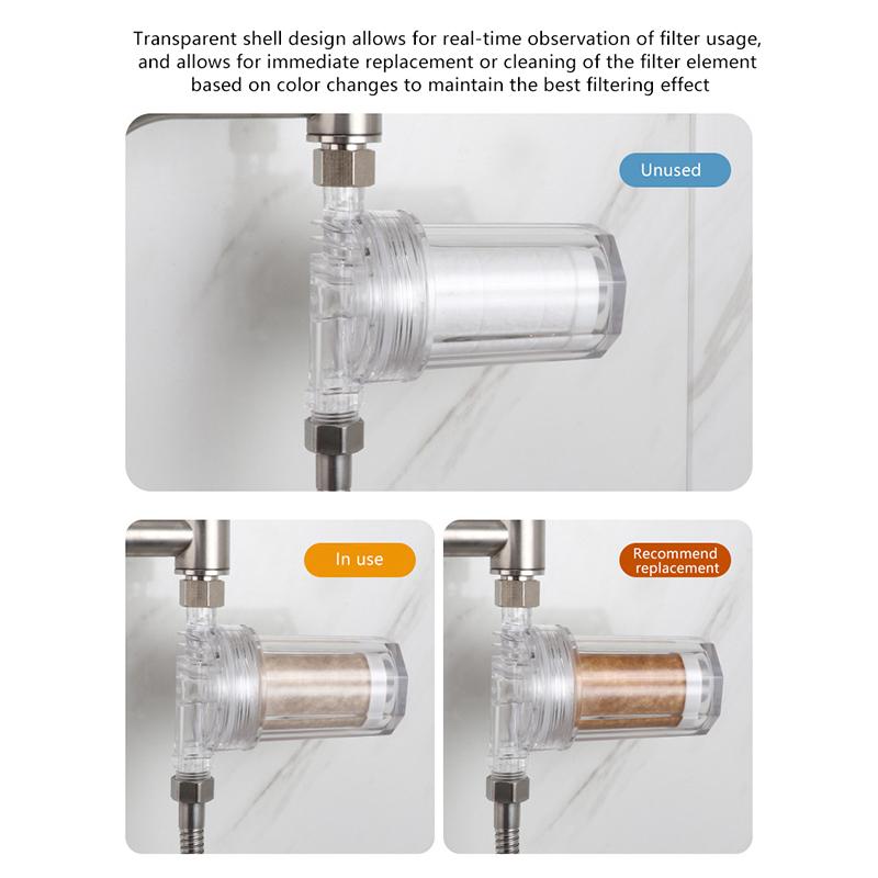 Water Pipe Filter PP Cotton Replaceable Cartridge Shower Sprayer Strainer Faucet Water Heater Purification For Kitchen Bathroom