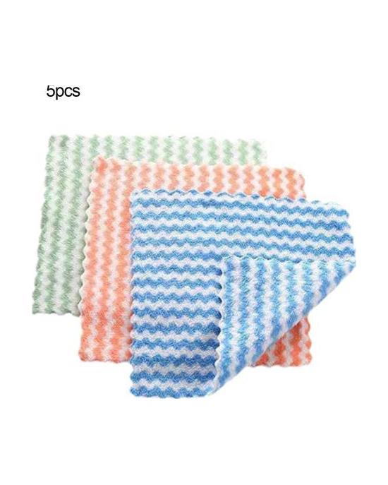 5 szt. Ściereczka do czyszczenia naczyń kuchennych Bardzo drobna ściereczka z włókna Silna absorpcja wody Potężne odkażanie Szybkoschnąca ściereczka do naczyń