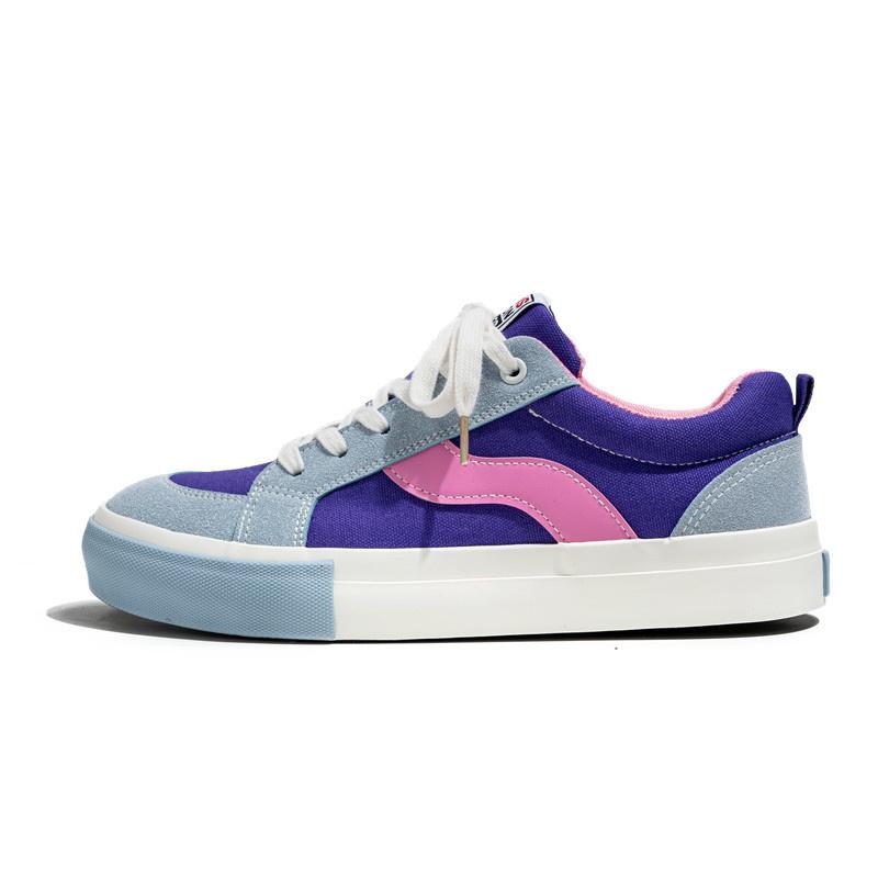 Hot Sale Purple Mens Canvas Shoes Sneakers Fashion Designer Vulcanized Shoes Men Flats Breathable Hip Hop Skateboard Shoes Men