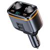 Car Chargers 145W High Power Charging Adapter 2-Socket Power Splitter 12-24V with PD45W+Type-C+2 USB Ports LED Voltage Display for Car Truck SUV