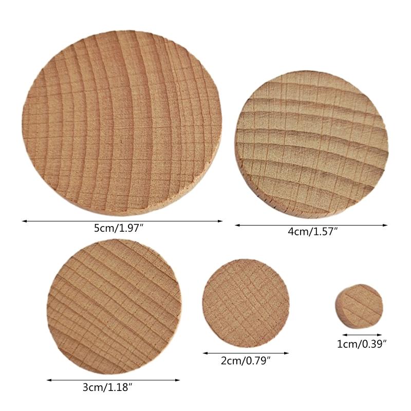 Unfinished Wooden Discs for Handmade Art Crafts Cutouts Ornaments Wedding Decors