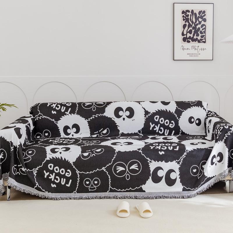 Cartoon Sofa Cover Cloth Four Seasons Universal Anti-Scratching Sofa Cover Cover Towel All-Inclusive Universal Sofa Seat Cover Cover