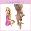 Prachtige Blond Rapunzel Geïnspireerde Pruik Versierd Met Levendige Kunstbloemen Voor Vrouwen
