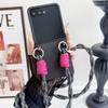 Crossbody pouzdro na telefon z PU kůže pro Motorola Razr 60 Ultra 2025 50 40 Moto Razr60 Razr50 Tkaný popruh Pevný ochranný kryt