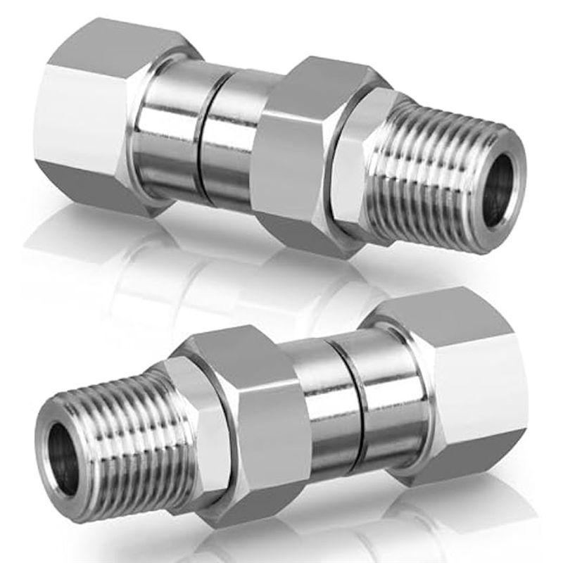 2Pcs 3/8Inch NPT Pressure Washer Swivel Fitting,Anti-Twist 3/8Inch Swivel Male To Female Adapter,360° Swivel Connector