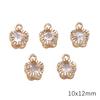 Alloy Charms Inlaid Zircon Heart Star Rhinestone Pendant Accessory For DIY Earring Necklace Accessories