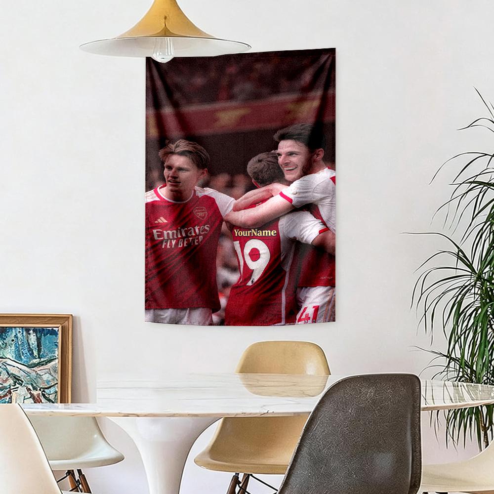 Arsenal Custom Your Name Wall Decor Tapestry Art For Pet Memorial Birthdaywedding Party Backdrop Family Gift