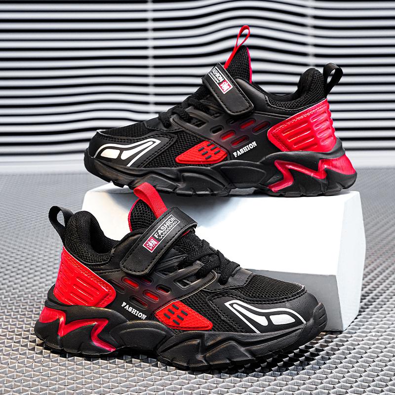 New Leather Kids Running Shoes Fashion youngsters teens Casual Walking student fashion Sneakers Breathable Soft Children Sport40