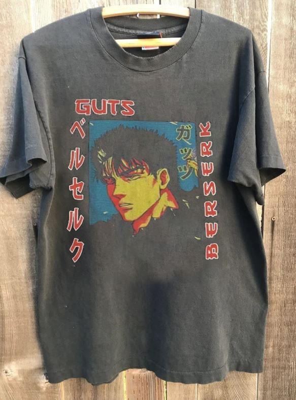 Berserk Guts 90s Retro style Charcoal Unisex T shirt Classic Tee WA1507 S