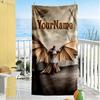 Gothic Illustrations Personalized Text Beach Towel Super Soft & Absorbent Suitable for Swimming Gym Camping Yoga Vacation