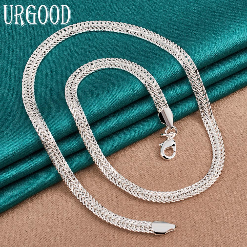 Gioielli di moda regalo per feste con collana a catena a serpente in argento sterling 925 da 6 mm