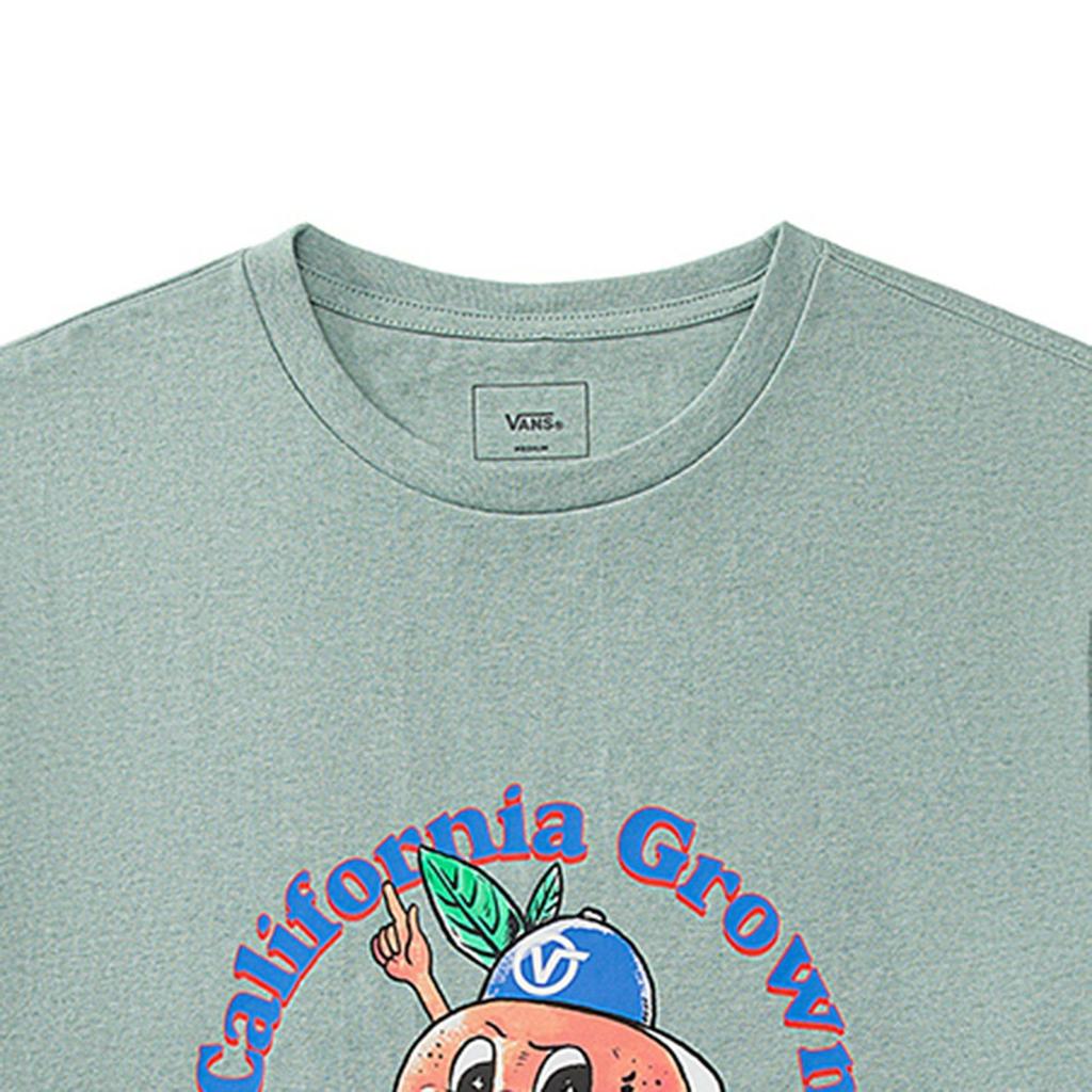 Vans Tee Ss Comfortable Cartoon Letter Print Round Neck Moisture Wicking Short Sleeve T-Shirt Unisex T-Shirts Green VN0002E3YM2