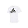 Adidas T Shirts Men's White Crew Neck Moderate Straight Fit GV5237