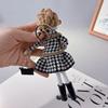 Korean Style Crossbody Bag with Girl Doll Clothes Set Keychain - Fashion Charm Gift