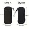 Portable Zipper Soft Glasses Case With Carabiner Sunglasses Case Zipper Eyeglass Pouch Glasses Protective Shell Bag 2 Style