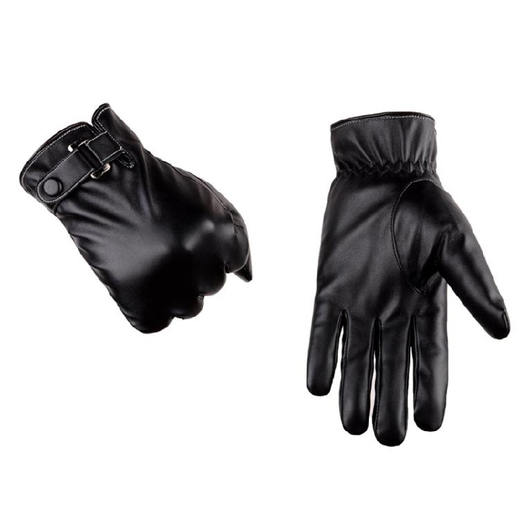 Leather Warm Gloves Full Finger Gloves Touchscreen Driving Fleece Lined Glove