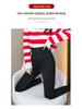 High Waist Black Shark Leggings - Plus Size Velvet Winter Pencil Pants