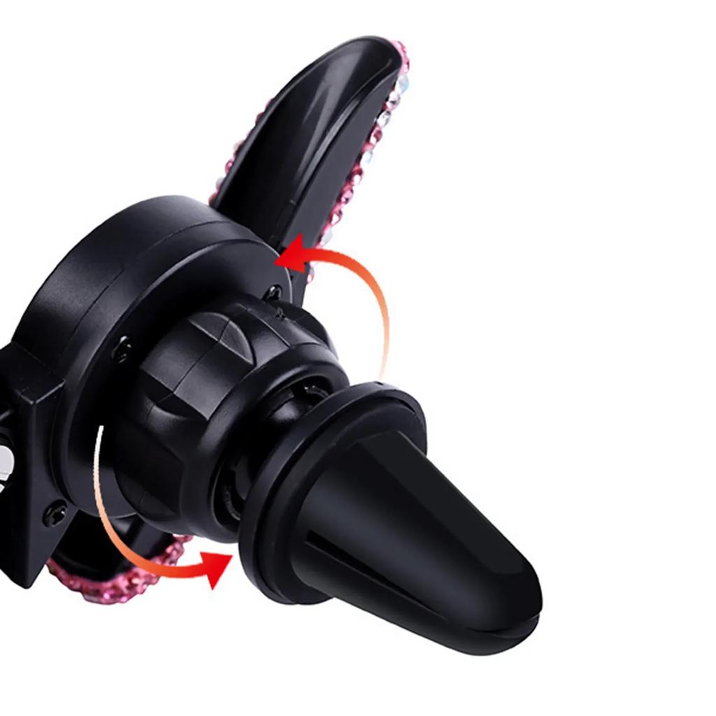 Βάση Τηλεφώνου Αυτοκινήτου Γυναικεία Διαμάντι Κρύσταλλο Κλιπ Τοποθέτησης Αεραγωγού Αυτοκινήτου Βάση Στήριξης Κινητού Τηλεφώνου στο Αυτοκίνητο Αξεσουάρ Εσωτερικού Χώρου