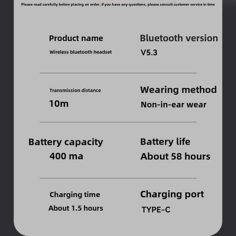 New Wireless Bluetooth Headset TWS Dual Ear Wireless Ear Clip Stereo Ultra Long Life