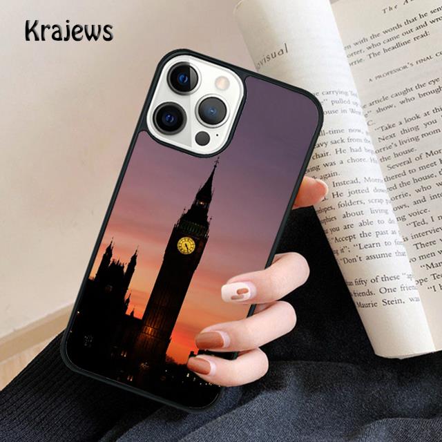

Башня Биг-Бен Лондон Мягкий чехол для телефона для iPhone 17 Air 16 15 14 Ma Plus 11 12 13 Pro Ma Чехол для телефона coque Fundas iPhone 13