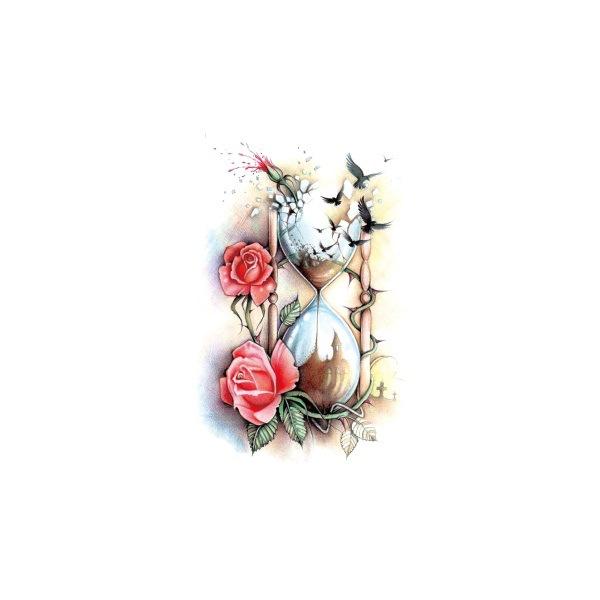 Flower Arm Tattoo Sticker Large Flower Red Rose Body English Arm Chest Cover Waterproof Simulation Tattoo Sticker