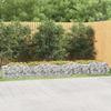 VidaXL Arched Gabion Raised Bed, Outdoor Gabion Basket, Terrace Gabion Cage, Garden Fence, 400x50x50 153543