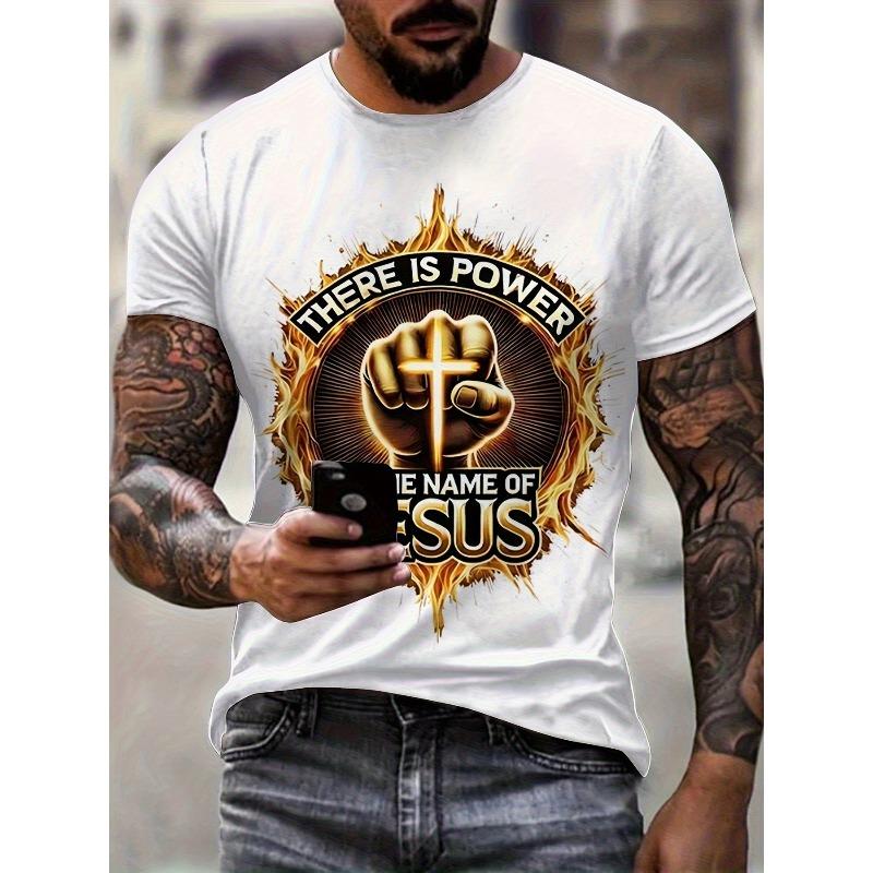 European sizes [Men's 3D Printed Tee] New Men's 3D Printed T-Shirt - Comfortable and Breathable Polyester Fiber - Fun Print Design