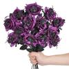 Halloween Spider Rose Creepy Flower Arrangement With Stems Scary Party Decoration Props For Haunted House Goth Home Decor