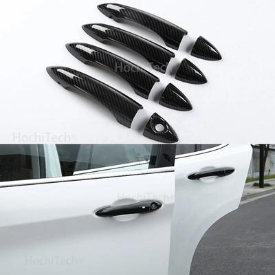 Pentru Alfa Romeo Giulia Stelvio 2015 2016 2017 - ABS din fibră de carbon mașină exterioară a ușii mâner de prindere capac ornamental autocolant stil