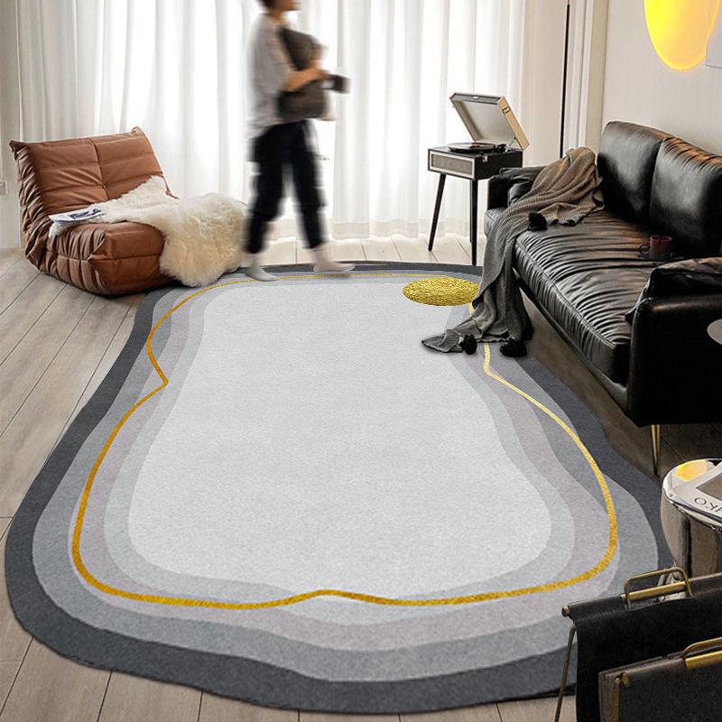 Skandynawski Dywan Luksusowy do Salonu Nowoczesny Prosty Styl Dekoracja Sypialni Dywan o Nieregularnym Kształcie Domowy Dywanik Miękki Mata Podłogowa na Dużą Powierzchnię