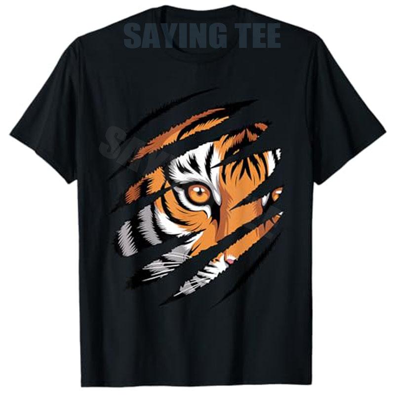 Cool Tiger Design for Unisex Women Siberian Tiger Lover Graphic TShirt Y2k Zoo Keeper Streetwear Clothes Animal Print Aesthetic S