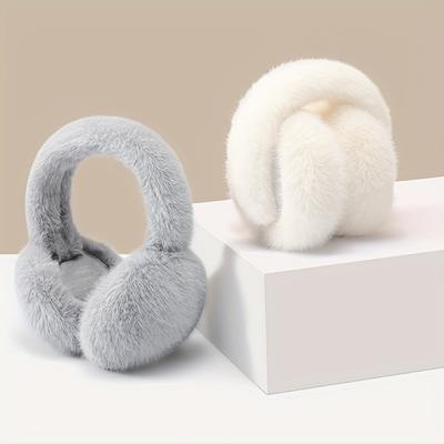 Autunno e inverno caldo tinta unita pieghevole peluche hamburger paraorecchie uomini e donne con lo stesso peluche caldo anti-congelamento paraorecchie caldo