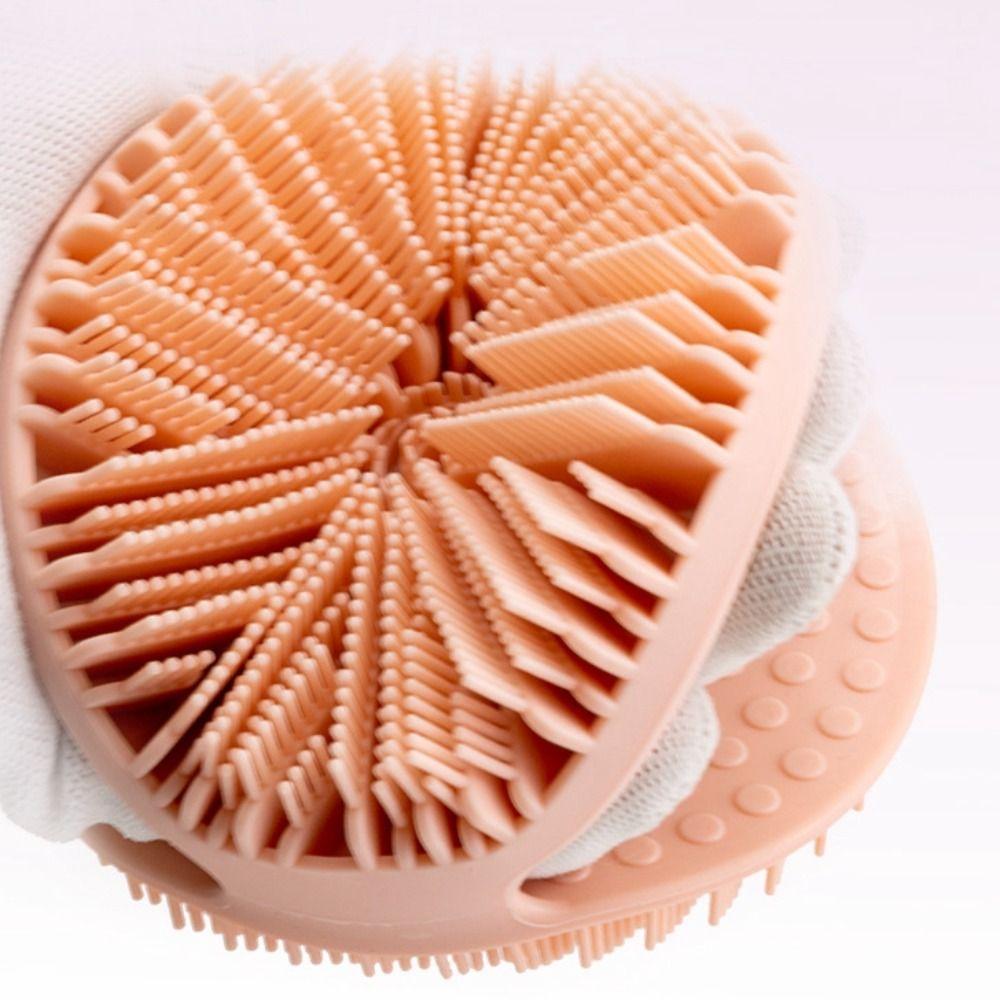 Portable Hand-operated Bath Brush Double-sided Massage Brush Silicone Bath Brush  Bathroom