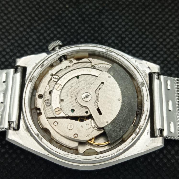 USED VINTAGE SEIKO 5 AUTOMATIC 6309A JAPAN MENS D/D BLUE WATCH 595a-a312343-2