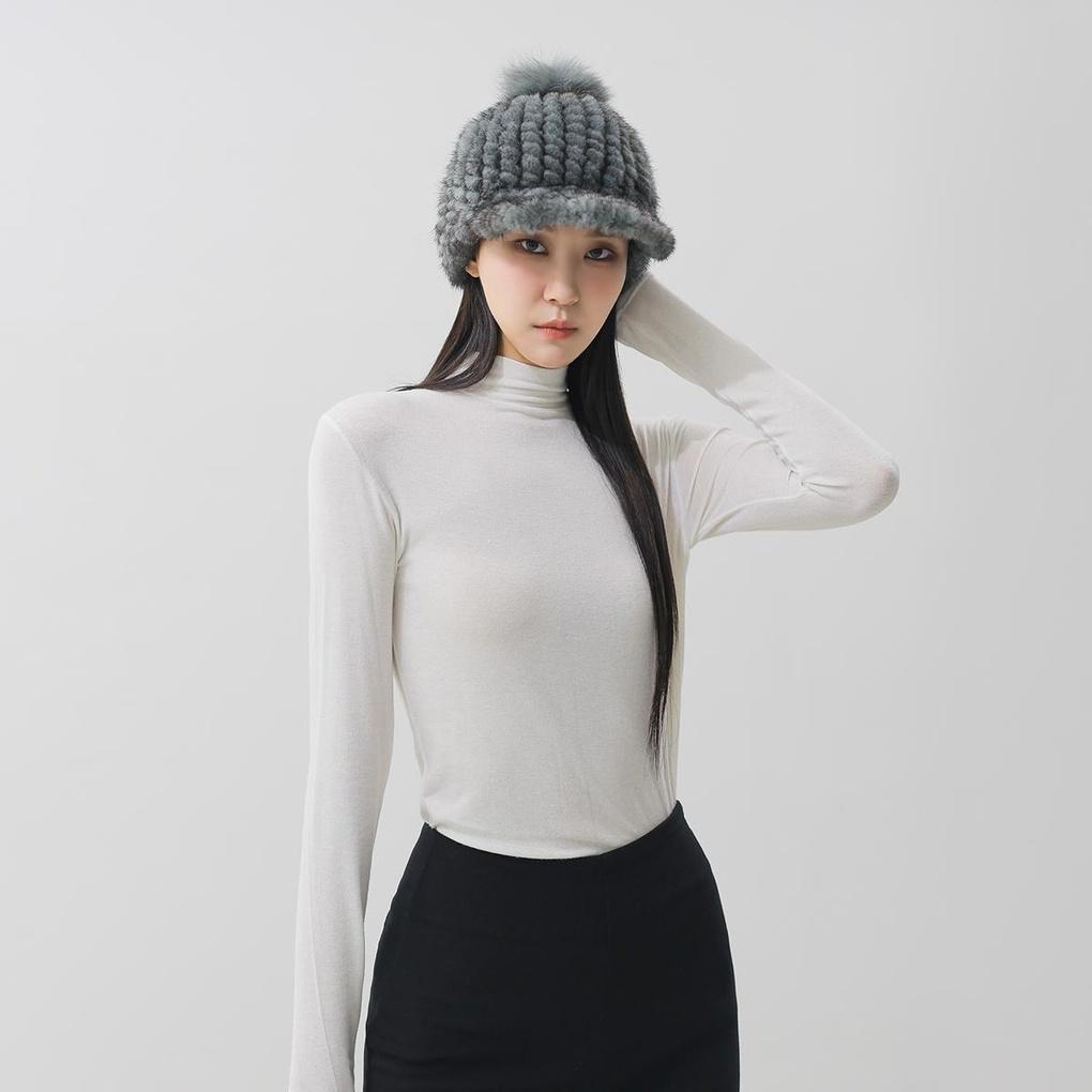 KARRA (up To 77) Real Mink 100% Drop-Detachable Cap Hat_A5W0004