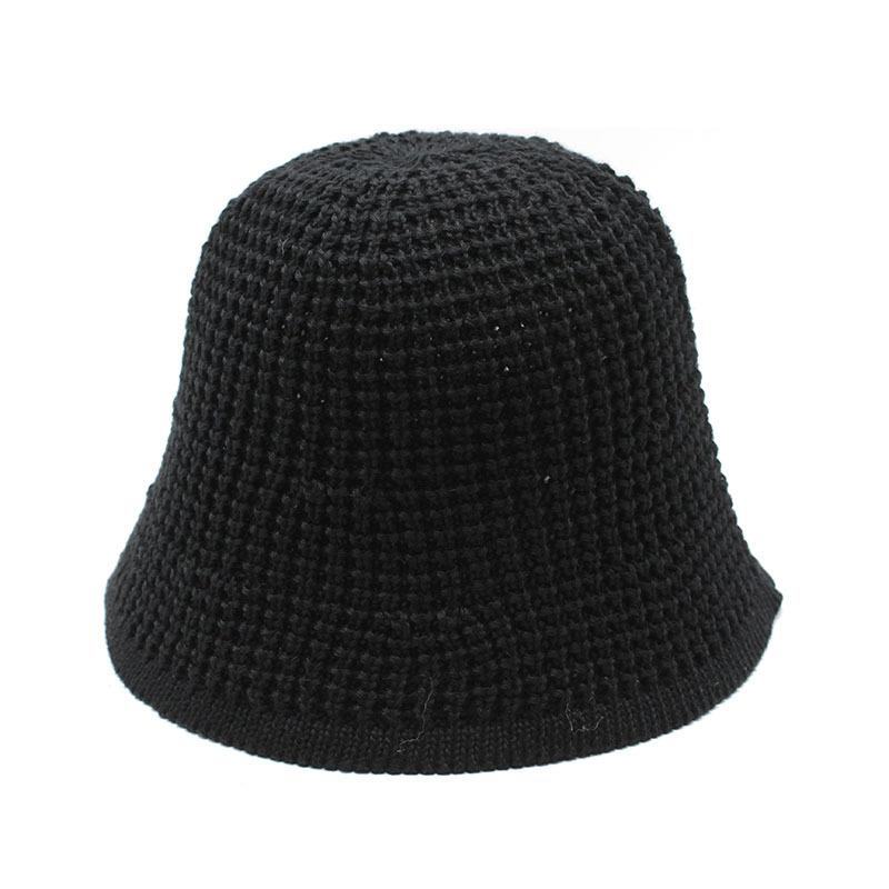 Female Summer Beach Sunshade Sunscreen Hat Knitted Sun Hat Hollow Versatile Face Small Bucket Hat
