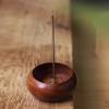 Handcrafted Wooden Incense Holder Solid Wood Bowl Shape Censer Stick Holder  Desktop Decor