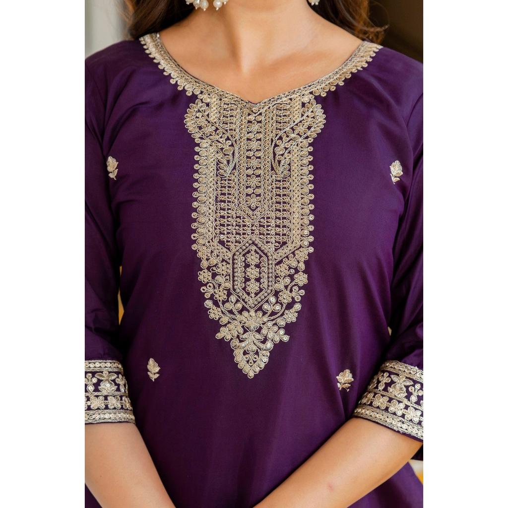 Indian Pakistani Party Wear Kurti Pant Dupatta Set Bollywood Ethnic Kurta Set