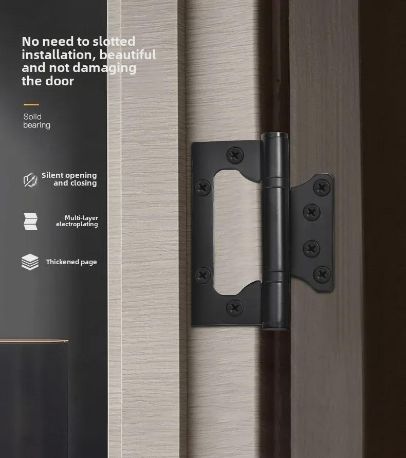 Haoti 4-Inch Stainless Steel Mother-and-Child Hinge for Wooden Doors