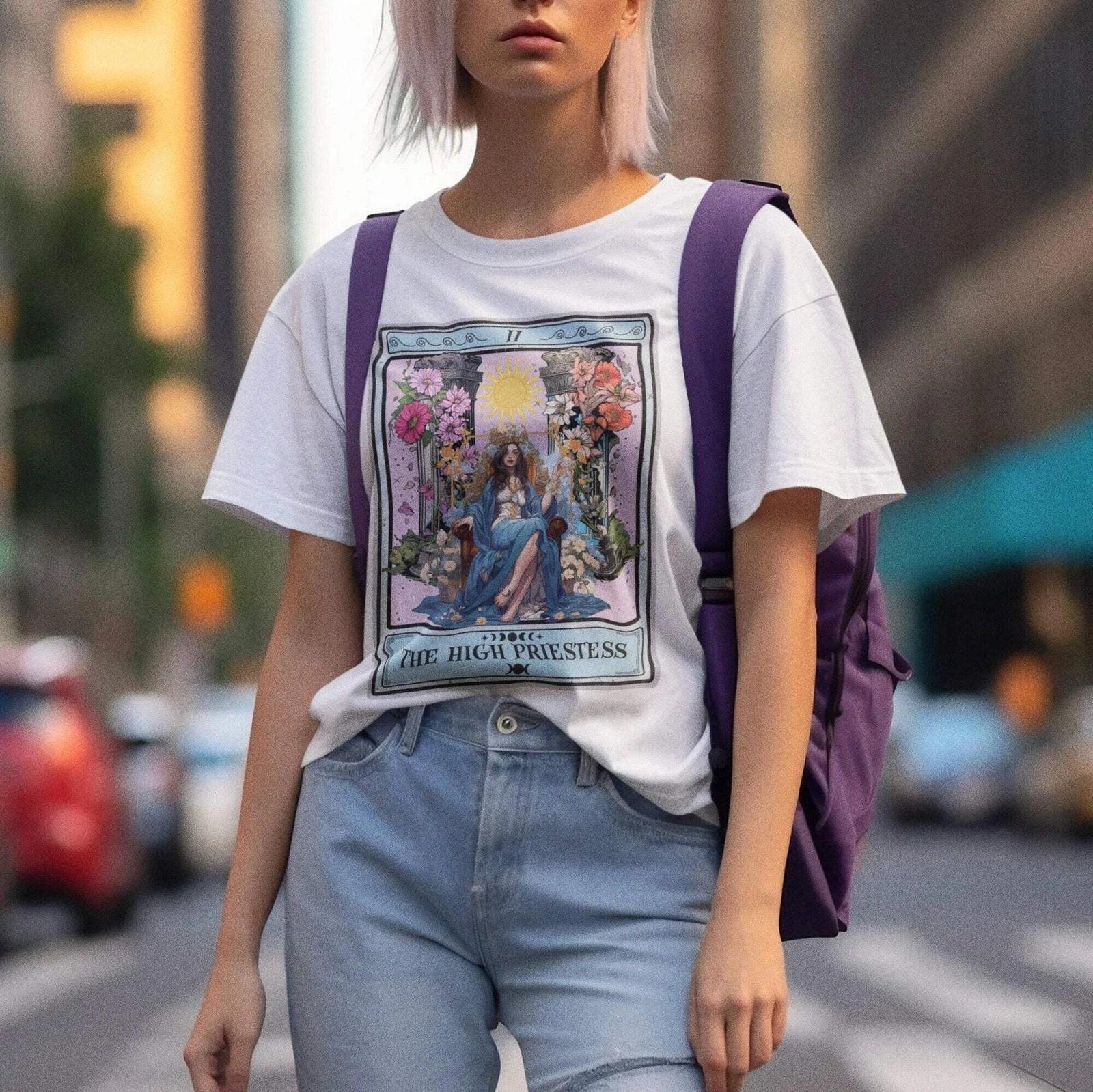 The High Priestess Tarot Card Shirt XL