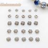 Retro Distressed Alloy Antique Silver Flower Spacer Bead Cap for DIY Bracelet & Necklace Making