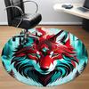 1PC Wolf Forest Office Round Area Rug, Indoor Mat Suitable ForOffice, Under Office Chairs Bedroom Living Room Home Decor, Room Deco f048