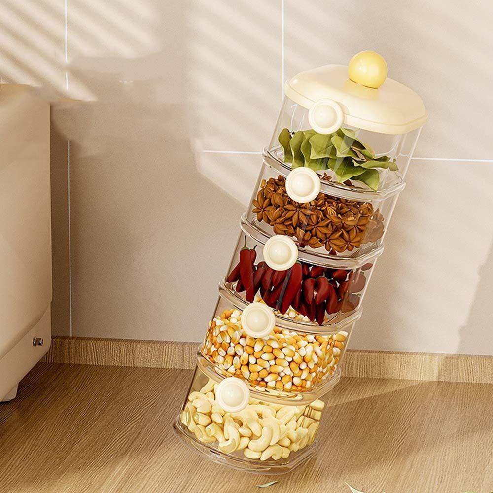 Sealed Spice Organizer Plastic Food Containers Practical Fresh-Keeping Box  Kitchen